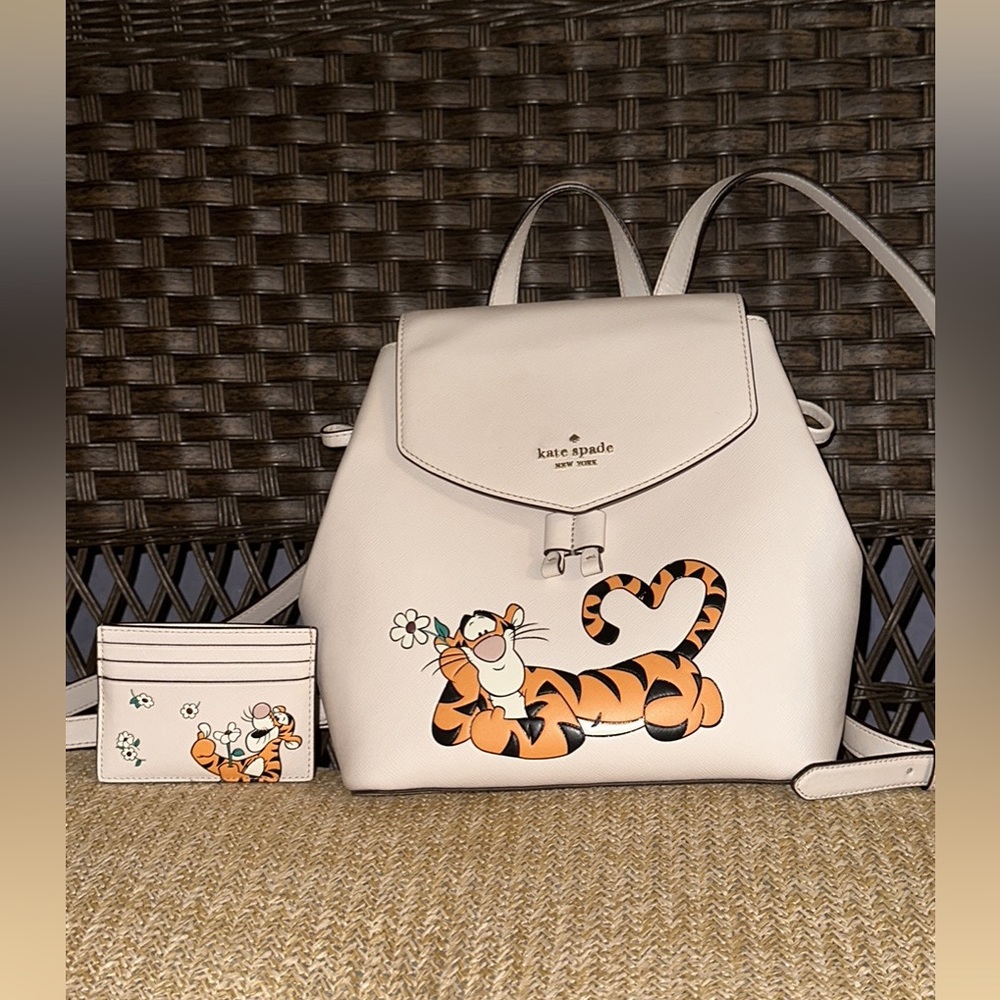Kate Spade limited edition Tigger backpack with cardholder